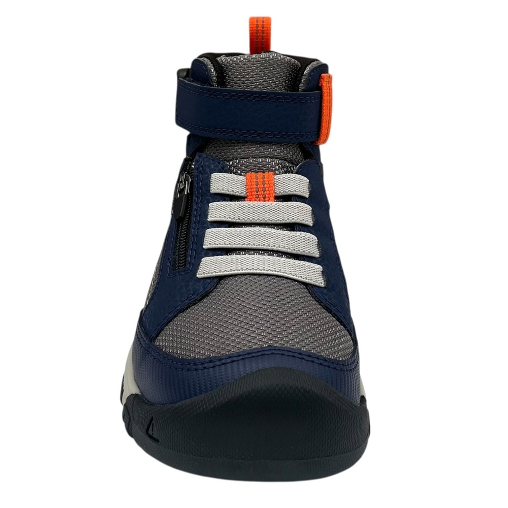 KEEN Boys Targhee Adaptive Slip-on Hiking Shoes Size 11 Navy Blue Grey Orange - Picture 8 of 14